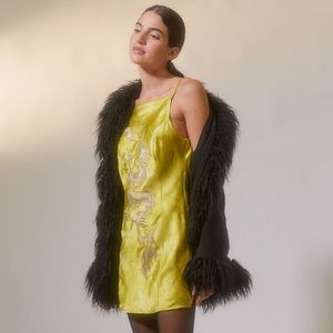 bird song satin mini dress